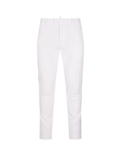 Shop Dsquared2 Tiny Chino Trousers In White