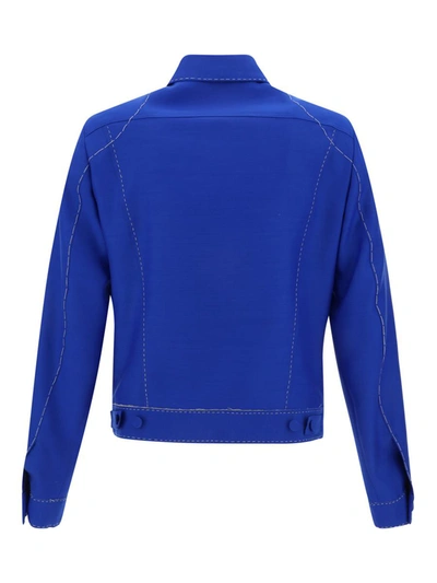 Off-white Alien Face Jacket In Blue No Color