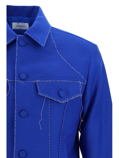 Off-white Alien Face Jacket In Blue No Color