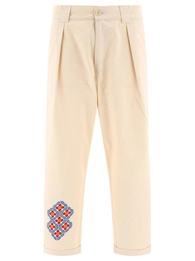 Adish Off-white Sukkar Trousers In Beige