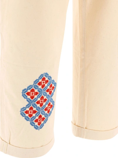 Adish Off-white Sukkar Trousers In Beige