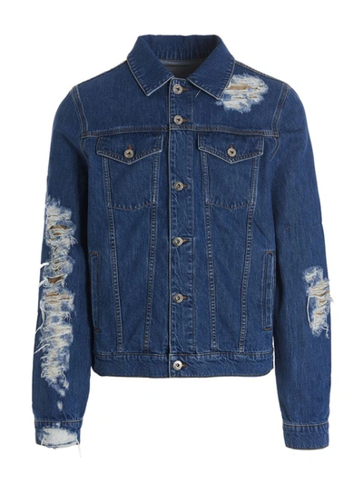 Shop Jw Anderson J.w. Anderson Distressed Jacket In Blue