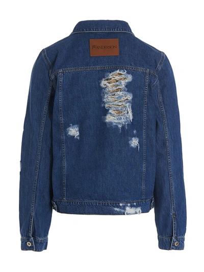 Shop Jw Anderson J.w. Anderson Distressed Jacket In Blue