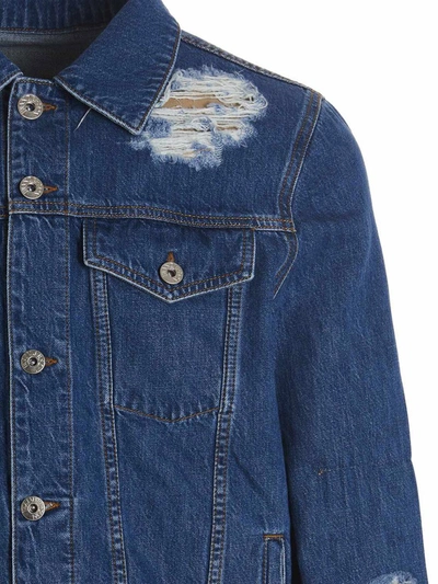 Shop Jw Anderson J.w. Anderson Distressed Jacket In Blue