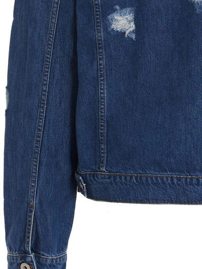 Shop Jw Anderson J.w. Anderson Distressed Jacket In Blue