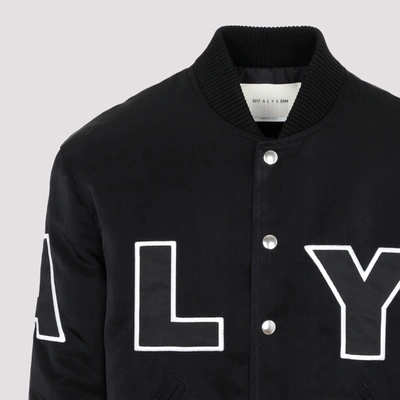 Shop Alyx 1017  9sm  Nylon Logo Varsity Jacket In Black