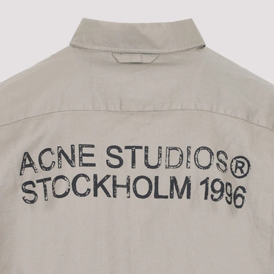 Shop Acne Studios Cotton Shirt In Nude &amp; Neutrals