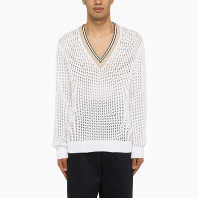 Shop Ballantyne V-neck Sweater In White