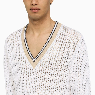 Shop Ballantyne V-neck Sweater In White