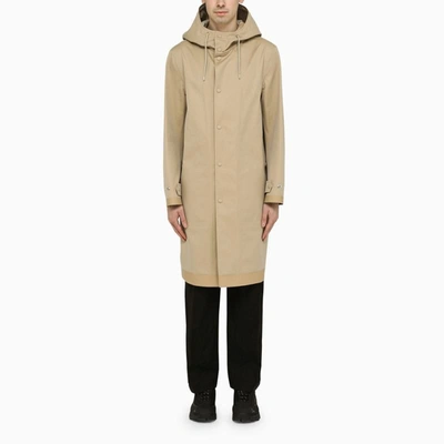 Shop Burberry Parka In Doubled In Beige