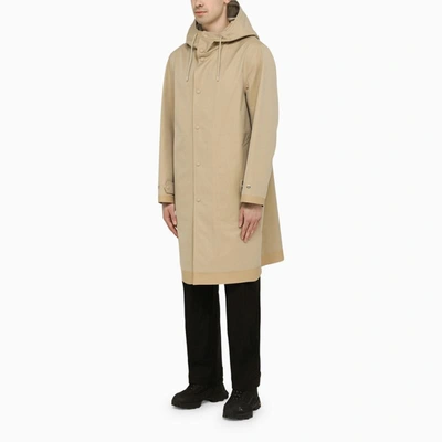 Shop Burberry Parka In Doubled In Beige