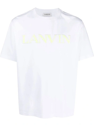 Shop Lanvin Tonal Embroiderie T-shirt Clothing In 01 Optic White