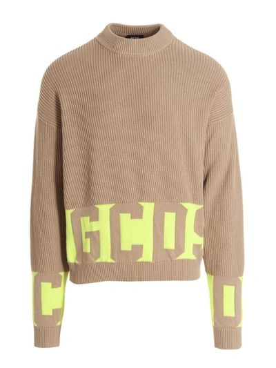 Shop Gcds ' Low Band' Sweater In Beige