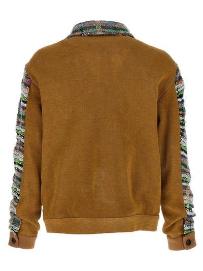 Vitelli Textured Ribbed Hem Jacket With Chest Pockets In Multicolor