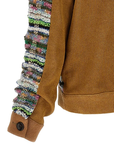 Vitelli Textured Ribbed Hem Jacket With Chest Pockets In Multicolor