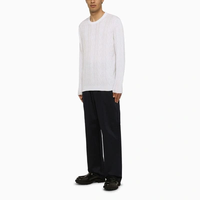 Shop Ballantyne Perforated Jersey In White