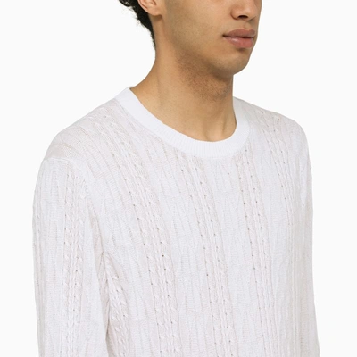Shop Ballantyne Perforated Jersey In White