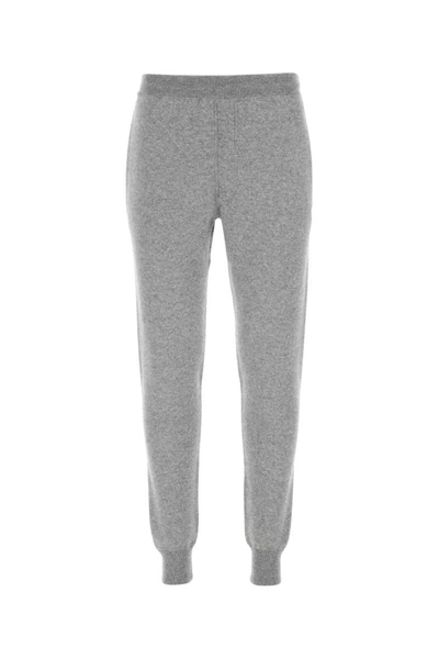 Prada Cashmere Blend Joggers Embroidered Detail In Grey