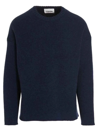 Shop Jil Sander Wool Sweater In Blue