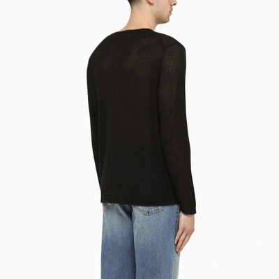 Shop Ballantyne Perforated Jersey In Black