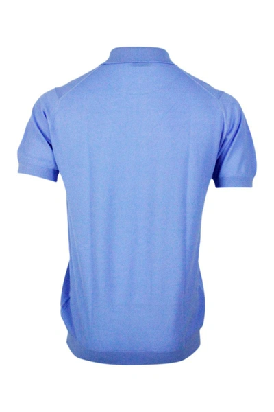Shop John Smedley T-shirts And Polos Light Blue