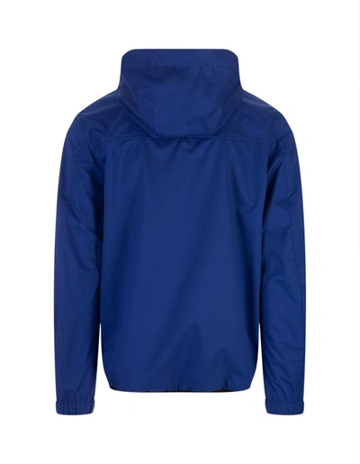 Shop Kiton Royal Technical Fabric Windbreaker Jacket In Blue