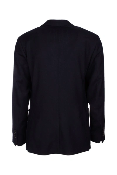 Paul Smith Structured Notch Lapel Jacket In Blue