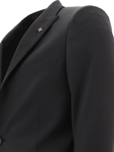 Shop Tagliatore Single-breasted Suit With Tailored Trousers In Black