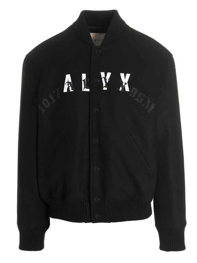 Shop Alyx 1017  9sm 'varsity' Bomber Jacket In Black
