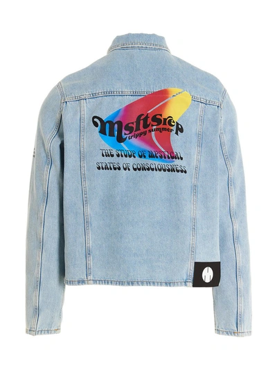 Shop Msftsrep Logo Denim Jacket In Light Blue