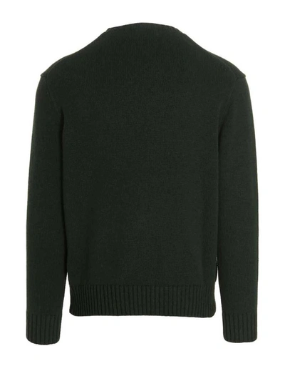 Shop Polo Ralph Lauren 'teddy' Embroidery Sweater In Green