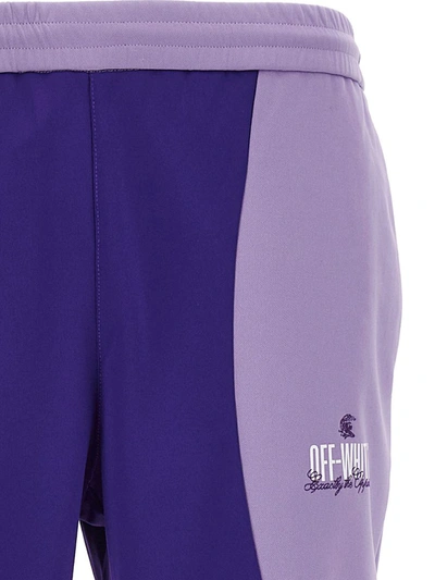 Shop Off-white 'organic Block' Joggers In Purple