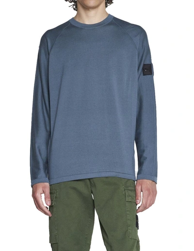 Shop Stone Island Sweater In Bluette