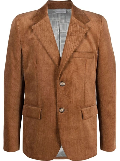 Shop Vtmnts Cordury Tailored Jacket In Brown