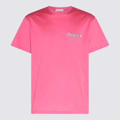 Shop Alexander Mcqueen Pink Cotton T-shirt In Sugar Pink