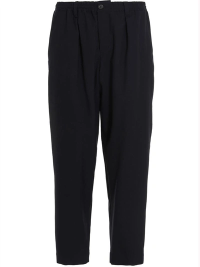 Shop Marni Cropped Trousers In Blue