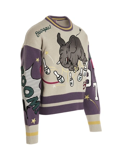 Shop Kenzo 'bowling Elephant' Sweater In Multicolor