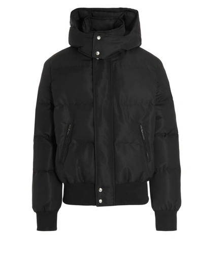 Alexander Mcqueen Wool Blend Padded Bomber Men In Black