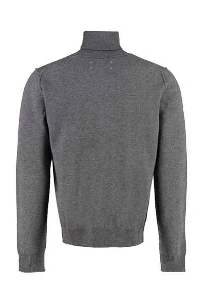Shop Maison Margiela Cashmere Turtleneck Pullover In Grey