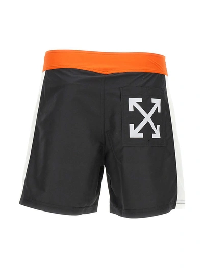 Shop Off-white 'arrow Block Sunset' Swimming Trunks In Multicolor