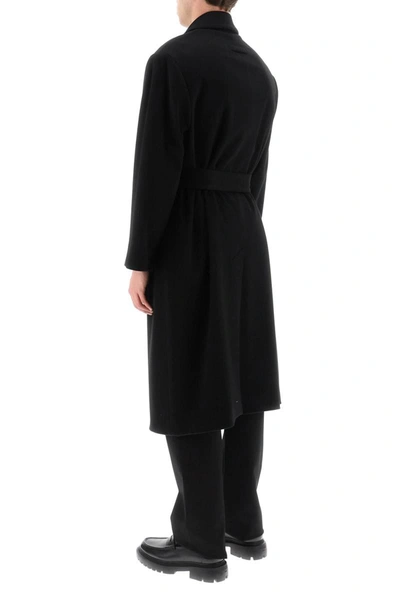 Shop Fear Of God Melton Wool Eternal Coat In Black