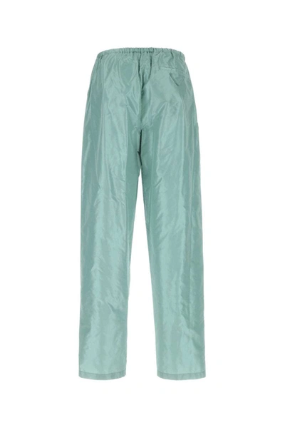 Shop Prada Pants In Light Blue