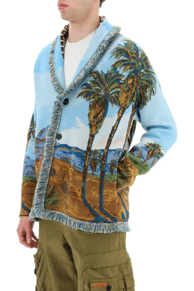 Shop Alanui 'land Of Dreams' Jacquard Cardigan In Multicolor