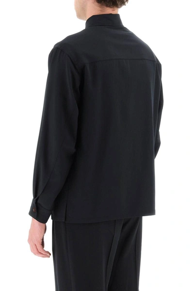 Shop Lemaire 'pyjama' Shirt In Black