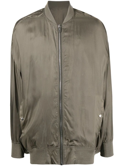 Shop Rick Owens Jumbo Peter Flight Jacket In Grey