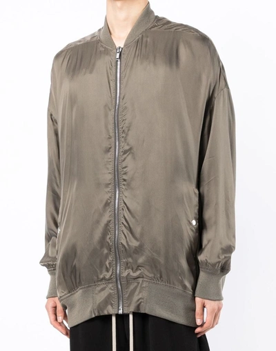 Shop Rick Owens Jumbo Peter Flight Jacket In Grey
