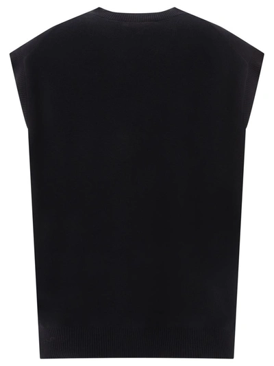 Shop Studio Nicholson "foss" Knit Vest In Black