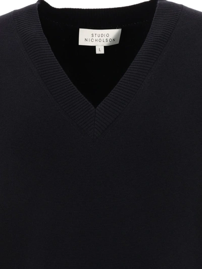Shop Studio Nicholson "foss" Knit Vest In Black