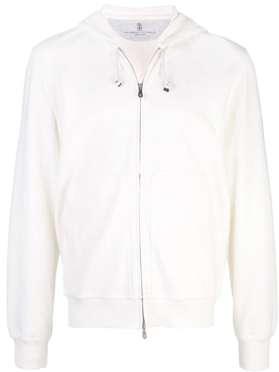 Shop Brunello Cucinelli Cotton Blend Sweatshirt In White