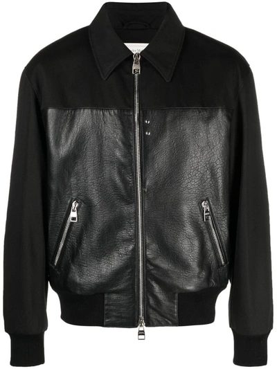 Shop Alexander Mcqueen Leather Jacket Clothing In Black